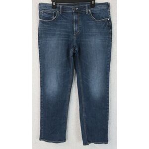 Mens SILVER Grayson Jeans Blue Cotton Blend Stretch Denim Pants Size 38x32‎